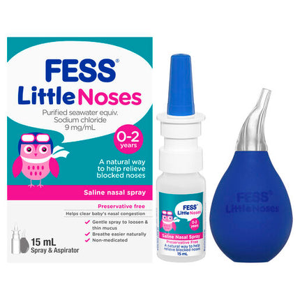 Fess Little Noses Nasal Spray + Aspirator 15mL