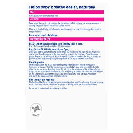 Fess Little Noses Nasal Spray + Aspirator 15mL