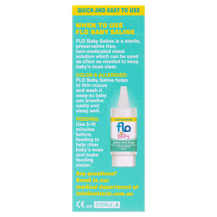 FLO Baby Saline + Nasal Drops 15mL