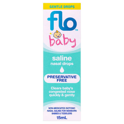 FLO Baby Saline + Nasal Drops 15mL