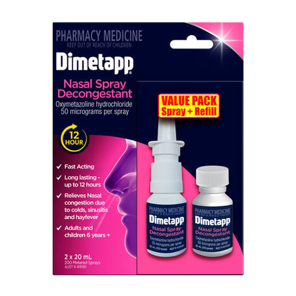 Dimetapp Nasal Spray Twin Pack 20ml + Refill 20ml