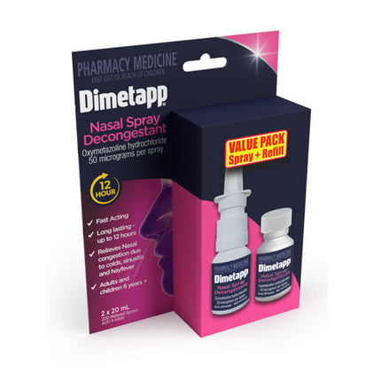 Dimetapp Nasal Spray Twin Pack 20ml + Refill 20ml