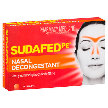 Sudafed PE Nasal Decongestant 48 Tablets