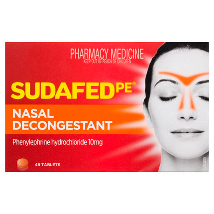 Sudafed PE Nasal Decongestant 48 Tablets
