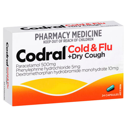 Codral Cold & Flu + Dry Cough Capsules 24 Pack