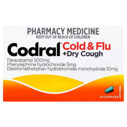Codral Cold & Flu + Dry Cough Capsules 24 Pack