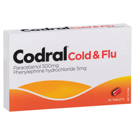 Codral Relief Cold & Flu Decongestant 20 Tablets