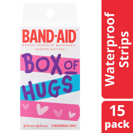 Band-Aid Box of Hugs Waterproof Strips 15 Pack