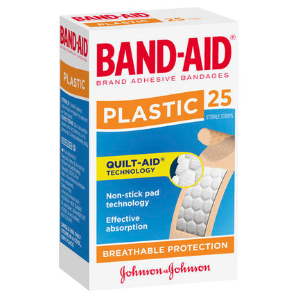 Band-Aid Plastic Strips 25 Pack
