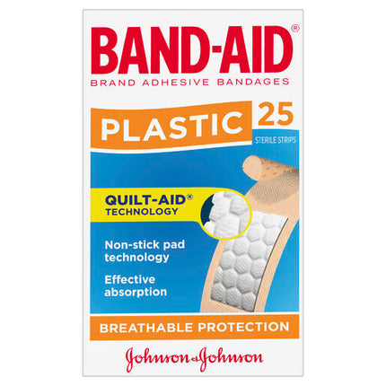 Band-Aid Plastic Strips 25 Pack