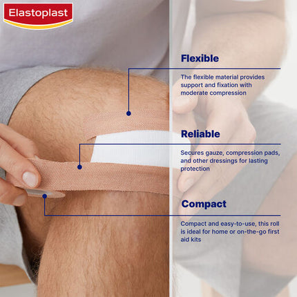 Elastoplast Tapes Elastic Fabric Roll Plaster 2.5cm x 3m
