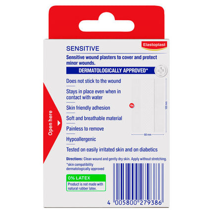 Elastoplast Sensitive 6x10cm Strips 10 Pack