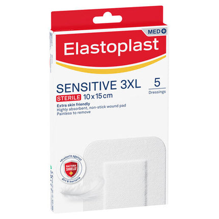 Elastoplast Sensitive Dressing 3XL 10x15cm 5 Pack