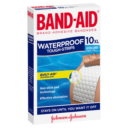 Band-Aid Waterproof Tough Strips Extra Large 10 Pack