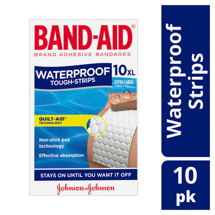 Band-Aid Waterproof Tough Strips Extra Large 10 Pack