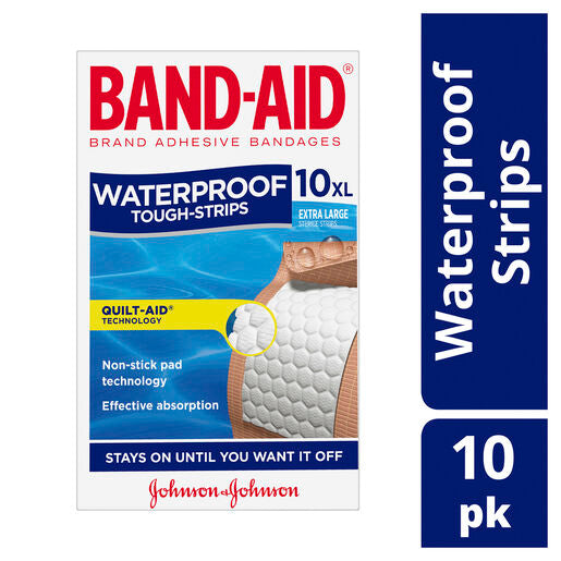 Band-Aid Waterproof Tough Strips Extra Large 10 Pack