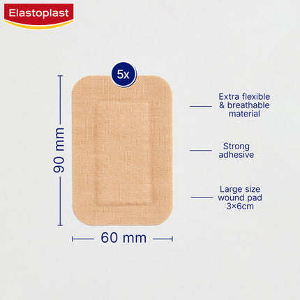 Elastoplast Flexible Fabric Strips XXL 5 Pack