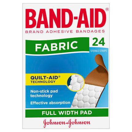 Band-Aid Fabric Full Width Pad 24 Pack