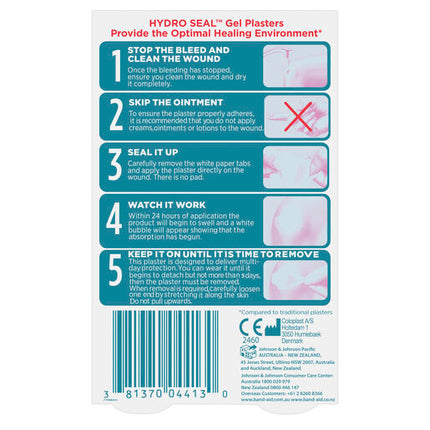 Band-Aid Advanced Healing Hydro Seal Gel Plasters Large 6 Pack