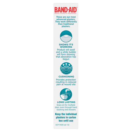 Band-Aid Advanced Healing Hydro Seal Gel Plasters Regular 10 Pack
