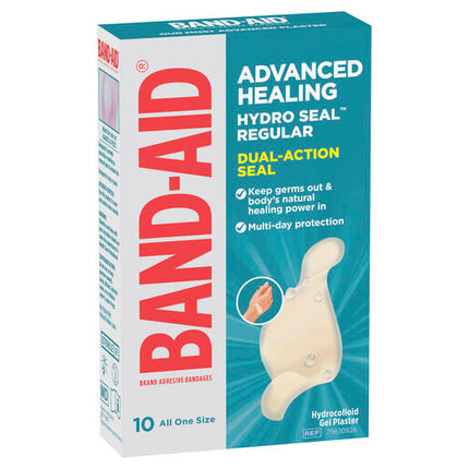 Band-Aid Advanced Healing Hydro Seal Gel Plasters Regular 10 Pack