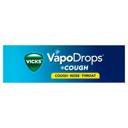 Vicks VapoDrops +Cough Honey Lemon Menthol 16 Lozenges