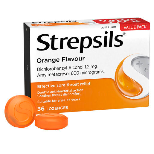 Strepsils Orange 36 Lozenges