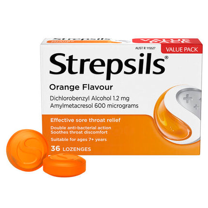 Strepsils Orange 36 Lozenges