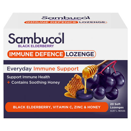 Sambucol Black Elderberry Immune Defence Lozenges 20 Pack