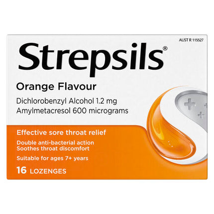 Strepsils Orange 16 Lozenges