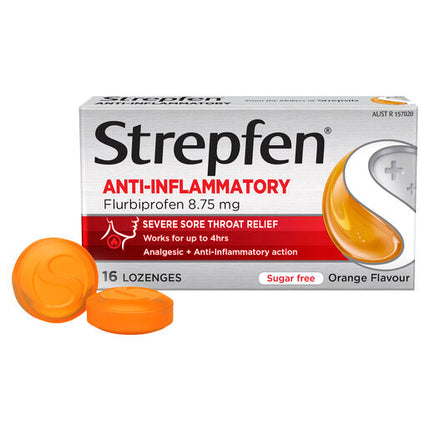 Strepfen Intensive Sugar Free Orange Lozenges 16
