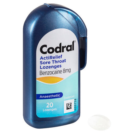 Codral ActiRelief Sore Throat Mint 20 Lozenges