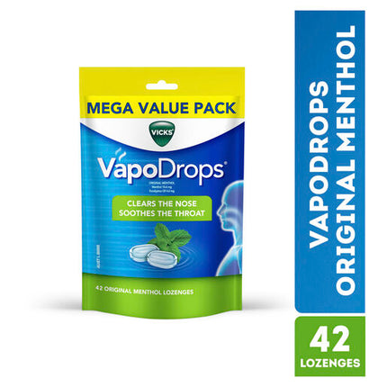 Vicks VapoDrops Original Menthol 42 Lozenges