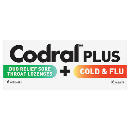 Codral Plus Cold & Flu 16s + Sore Throat Lozenges 16s