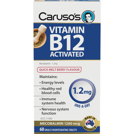 Caruso's Natural Health Vitamin B12 Activated 60 Melts
