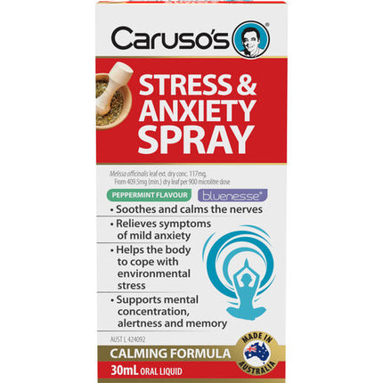 Caruso's Natural Health Stress And Anxiety Spray 30mL