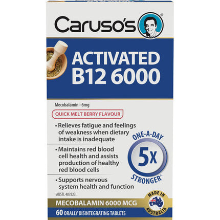 Caruso's Natural Health Activated B12 6000 60 Tablets