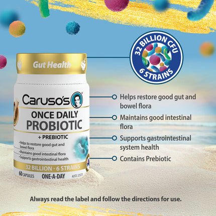 Caruso's Natural Health Probiotic - Once Daily 60 Capsules
