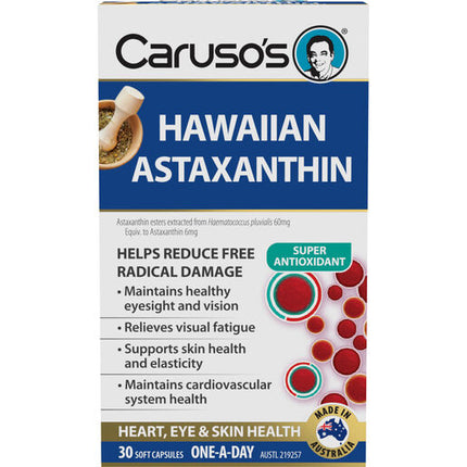 Caruso's Natural Health Hawaiian Astaxanthin 30 Capsules