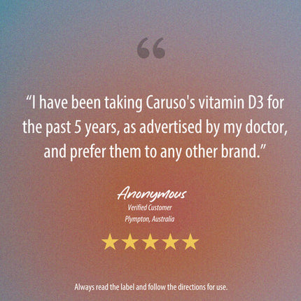 Caruso's Natural Health Vitamin D3 1000Iu 250 Capsules