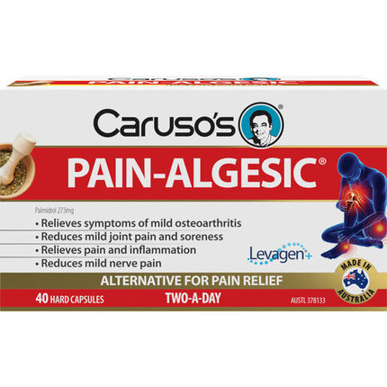 Caruso's Natural Health Pain-Algesic For Joints 40 Capsules