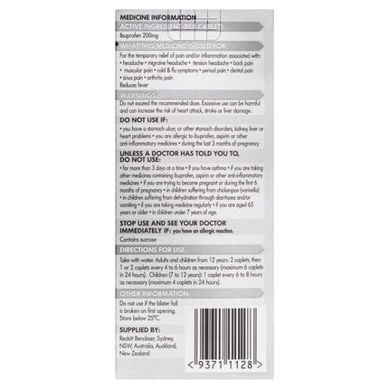 Nurofen 200mg Ibuprofen 12 Caplets