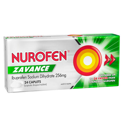Nurofen Zavance 256mg Ibuprofen 24 Caplets