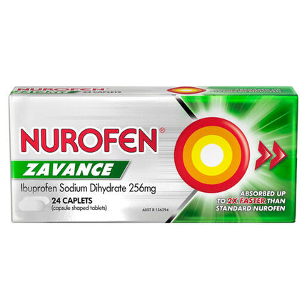 Nurofen Zavance 256mg Ibuprofen 24 Caplets