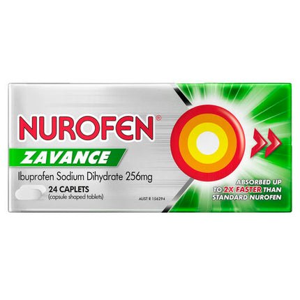 Nurofen Zavance 256mg Ibuprofen 24 Caplets