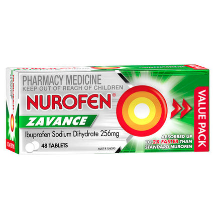 Nurofen Zavance 256mg Ibuprofen 48 Tablets