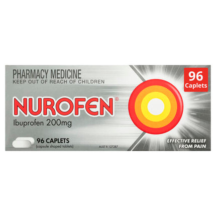 Nurofen 200mg Ibuprofen 96 Caplets