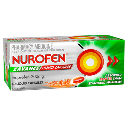 Nurofen Zavance 200mg Ibuprofen 40 Liquid Capsules