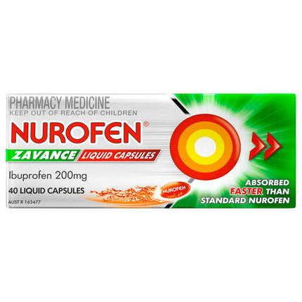 Nurofen Zavance 200mg Ibuprofen 40 Liquid Capsules