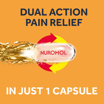 Nuromol Strong Pain Relief 200mg Ibuprofen/500mg Paracetamol 10 Capsules